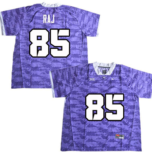 Men #85 Niven Raj TCU Horned Frogs College Football Jerseys Sale-Purple